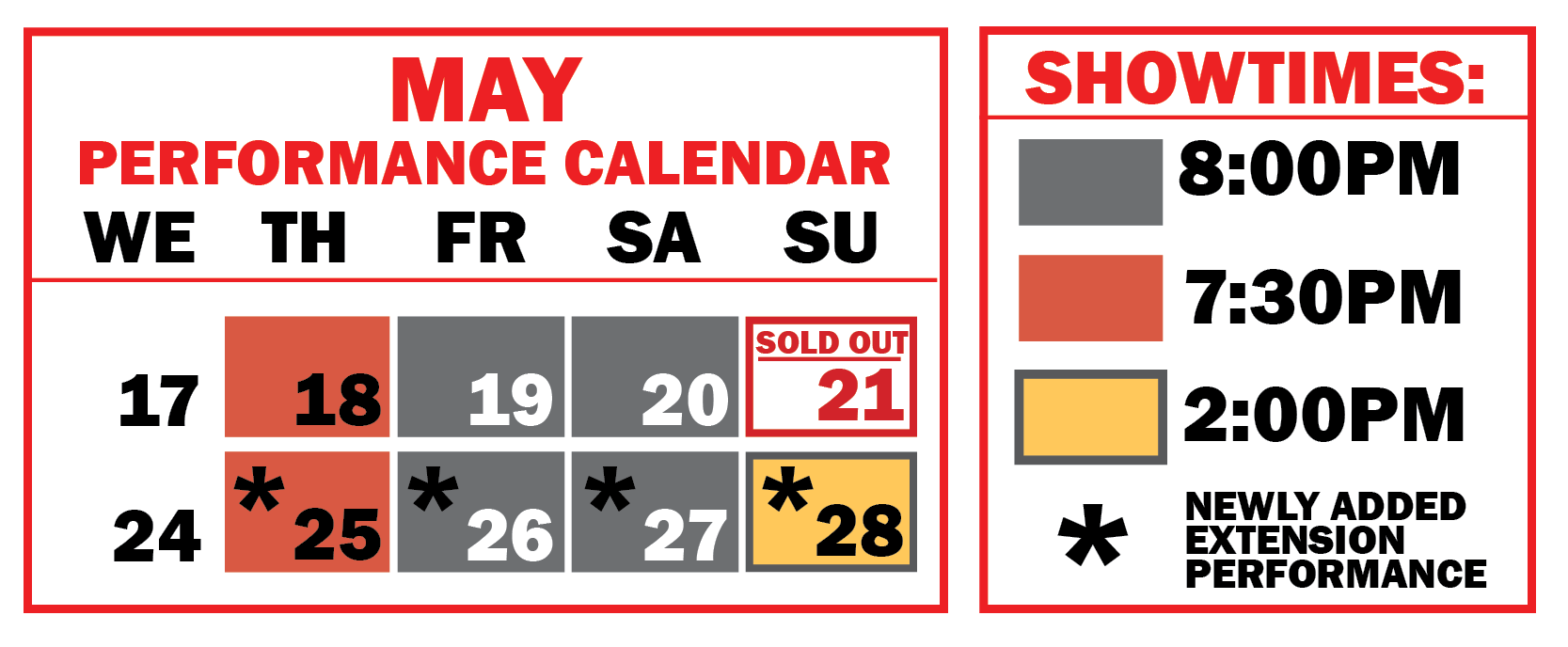 2023 CSC PRODUCTION CALENDAR HAM 2 WEEKS