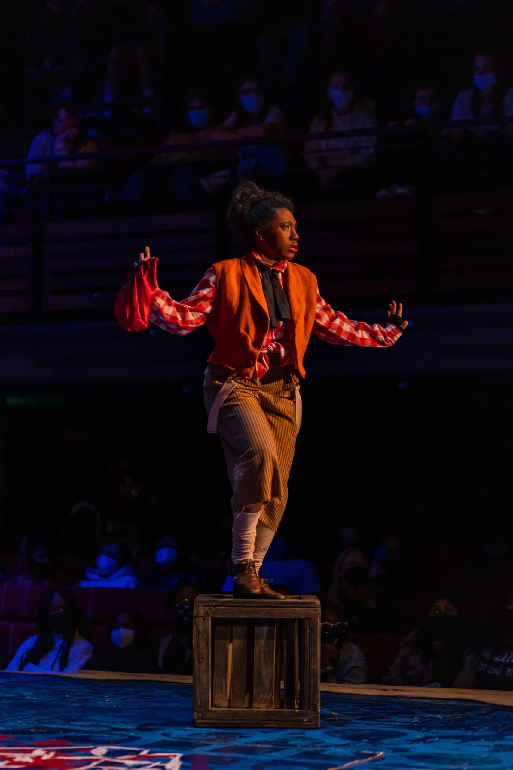 Mecca Verdell in Macbeth Student Matinee (2022). Photos by Kiirstn Pagan Photography. 
