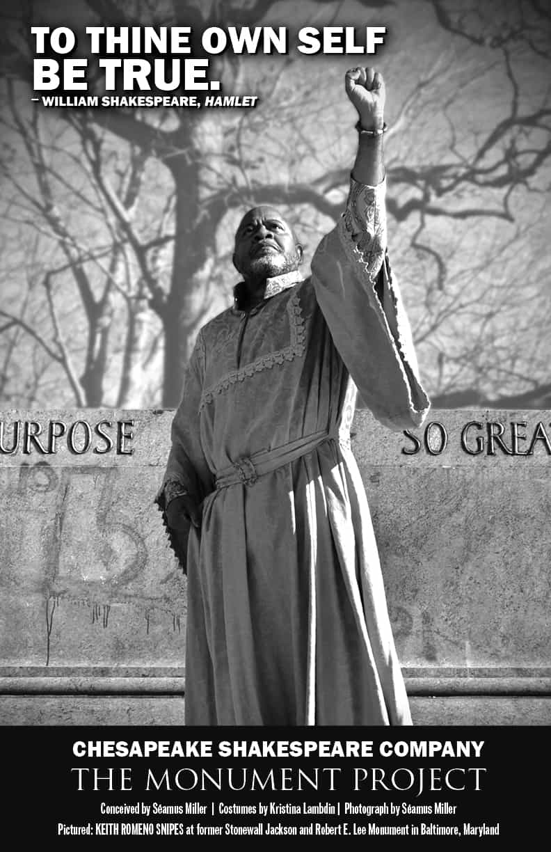 Keith Romeno Snipes at former Stonewall Jackson and Robert E. Lee Monument in Baltimore, Maryland.