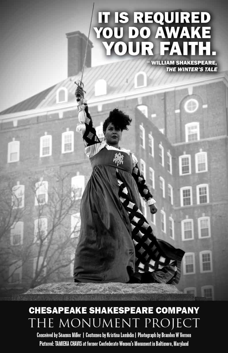 Tamieka Chavis at former Confederate Women’s Monument in Baltimore, Maryland.