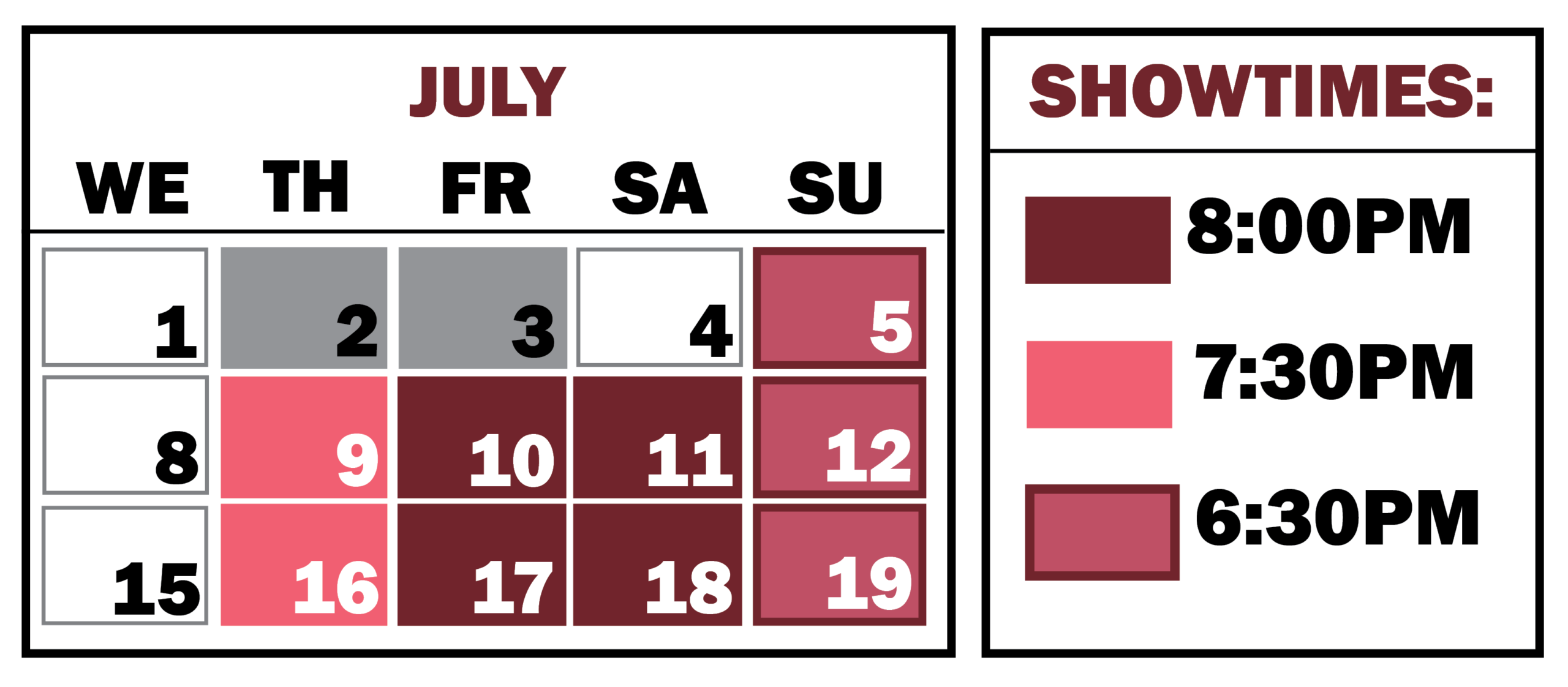 CYMBELINE JULY CALENDAR WITH CANCELATIONS