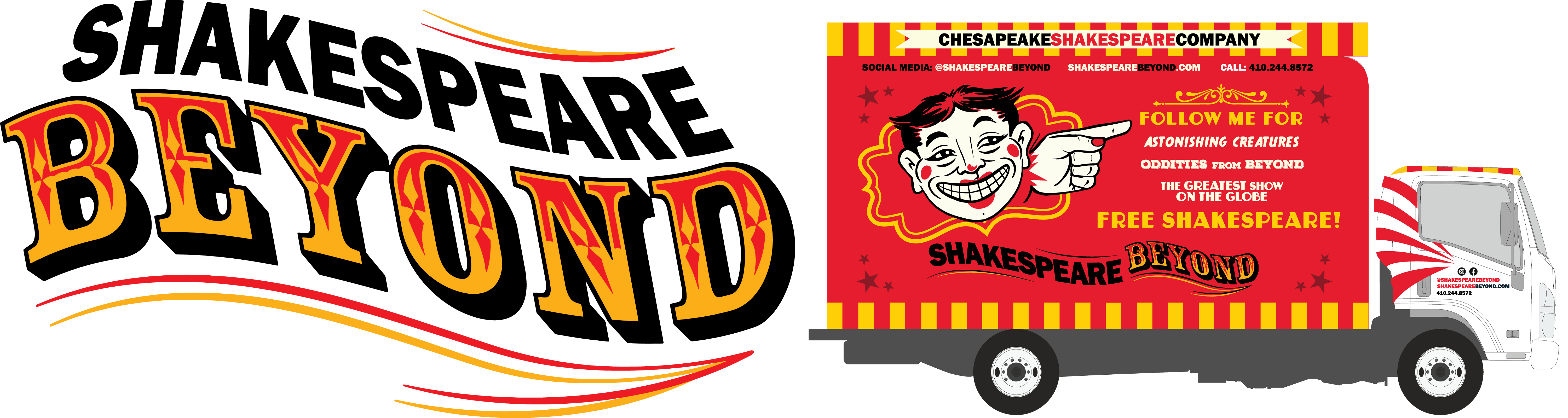 SHAKESPEARE BEYOND Logo with WAGON